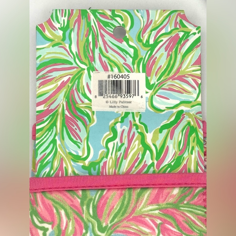 2 Lilly Pulitzer Drink Huggers Pink Floral Bottle Can Beverage Sleeve Pair - Picture 3 of 5
